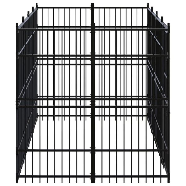 vidaXL Outdoor Dog Kennel Steel 7.37 m&sup2;