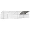 vidaXL Chicken Cage 4 pcs Silver 800 x 200 x 200 cm Steel and PE