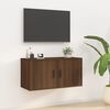 vidaXL Wall Mounted TV Cabinet Brown Oak 80x34.5x40 cm