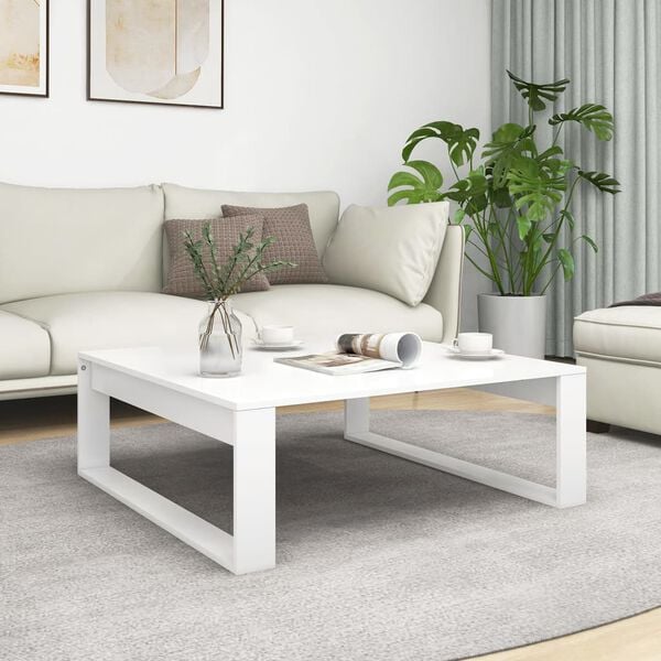 vidaXL Coffee Table White 100x100x35 cm Engineered Wood