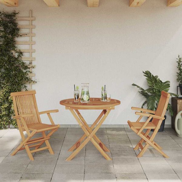 vidaXL Garden Dining Set 3 pcs Brown Solid Acacia Wood