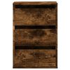 vidaXL Corner Chest of Drawers Smoked Oak 40x41x58 cm Engineered Wood