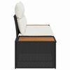 vidaXL Garden Sofa Black 184 x 62 x 85cm Poly Rattan