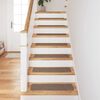 vidaXL Anti-slip Stair Mats Latex backing 15 pcs Brown 75 x 20 cm PP