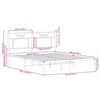 vidaXL Bed Frame without Mattress Smoked Oak 140x200 cm Engineered Wood