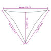 vidaXL Sun Shade Sail Light Grey 3.5x3.5x4.9 m 100% Polyester Oxford