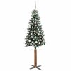 vidaXL Slim Christmas Tree Green 180 cm PVC and Solid Pine wood