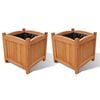 vidaXL Raised Bed | Set of 2 | Natural Wood | Solid wood | 30x30 cm | Durable