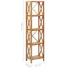 vidaXL 5-Tier Shelf 40x30x163.5 cm Solid Oak Wood