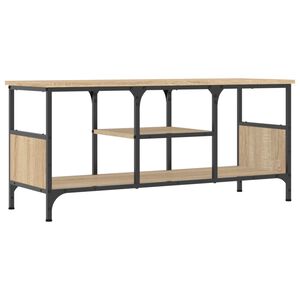 vidaXL TV Cabinet Sonoma Oak 100x35x45 cm Engineered Wood&Iron