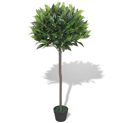 vidaXL Artificial Bay Tree Plant with Pot 125 cm Green