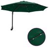 vidaXL Garden Parasol Manual Green and Black 248 x 248 x 148 cm