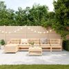 vidaXL 7 Piece Garden Lounge Set Solid Wood Pine