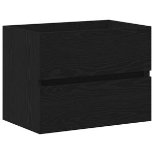 vidaXL Sink Cabinet Black Oak 60x38,5x45 cm Engineered Wood