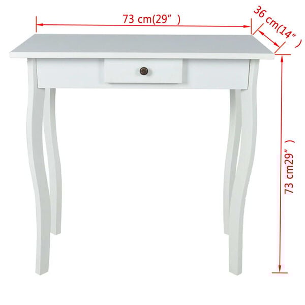 vidaXL Console Table MDF White