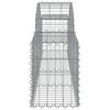 vidaXL Arched Gabion Baskets 6 pcs 200x30x40/60 cm Galvanised Iron