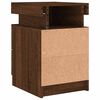 vidaXL Bedside Cabinet with LED Lights Brown Oak 35x39x55 cm