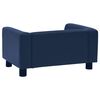 vidaXL Dog Sofa Foam Cushion Blue 60x43x30 cm Plush&Faux Leather