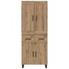 vidaXL Highboard Artisan Oak 69.5 x 34 x 180 cm Engineered Wood