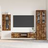 vidaXL TV Cabinet Set with Drawer FLORIN Smoked Oak Engineered Wood