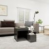 vidaXL Nesting Tables 3 pcs High Gloss Grey Engineered Wood