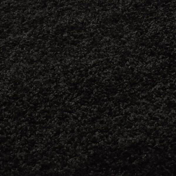 vidaXL Shaggy Area Rug 160 cm Black