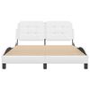 vidaXL Bed Frame without Mattress "Zadar" White 140x200 cm Faux Leather