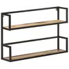 vidaXL Wall Shelf 80x20x60 cm Rough Mango Wood