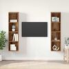 vidaXL TV Cabinet Set 2 pcs Brown 37 x 37 x 142.5 cm Engineered Wood