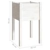vidaXL Garden Planters 2 pcs White 40x40x70 cm Solid Pinewood
