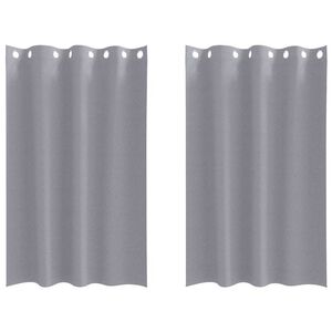 vidaXL Blackout Curtains with Rings 2 pcs Light Grey 175 x 140 cm