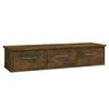 vidaXL Wall Cabinet Smoked Oak 88x26x18,5 cm Engineered Wood