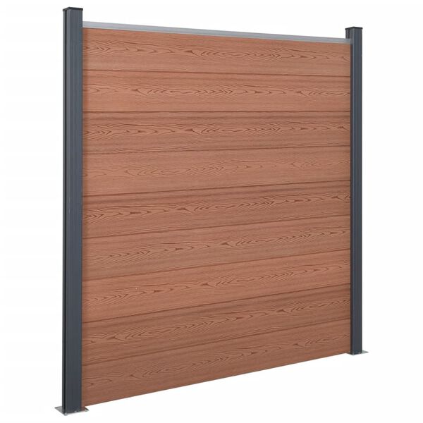 vidaXL Fence Panel Set Brown 872x186 cm WPC