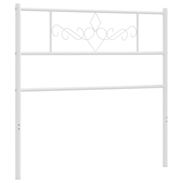 vidaXL Metal Replace Headboard White 80 cm