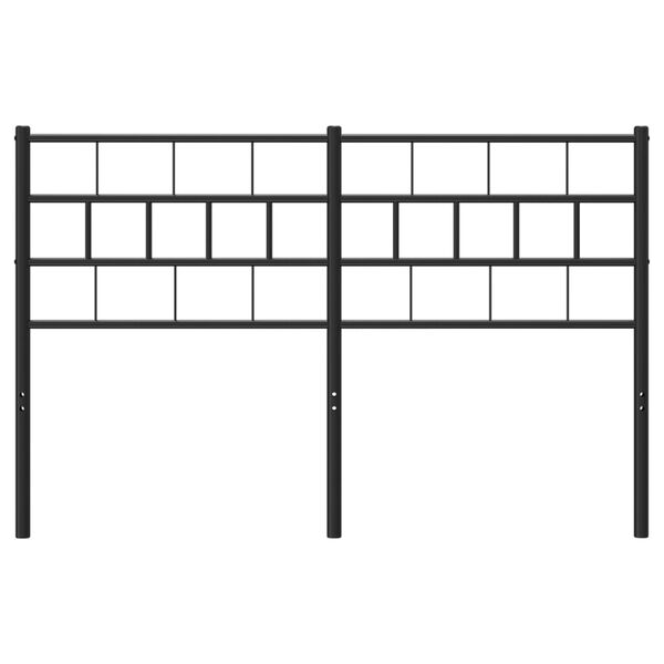 vidaXL Metal Replace Headboard Black 140 cm