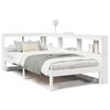 vidaXL Bookcase Bed without Mattress White 75x190 cm Small Single Solid Wood Pine