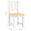 vidaXL 4 Piece Children Table and Chair Set White and Beige MDF