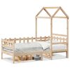 vidaXL Day Bed with Roof without Mattress 80x200 cm Solid Wood