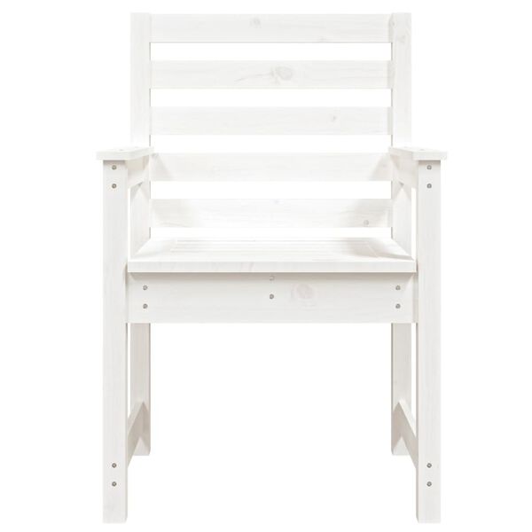 vidaXL Garden Chairs 2 pcs White 60x48x91 cm Solid Wood Pine