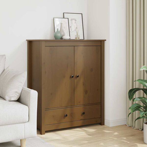 vidaXL Highboard Honey Brown 83x41,5x100 cm Solid Wood Pine