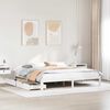 vidaXL Bed Frame with Drawers without Mattress White 200x200 cm