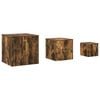 vidaXL Side Tables 3 pcs Smoked Oak Engineered Wood