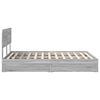 vidaXL Storage Bed Grey Sonoma 160 x 200 cm Engineered Wood