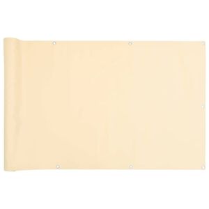 vidaXL Balcony Privacy Screen Cream 300x120 cm PVC