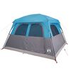 vidaXL Family Tent Cabin 6-Person Blue Waterproof