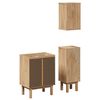 vidaXL 3 Piece Bathroom Furniture Set OTTA Solid Wood Pine