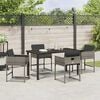 vidaXL Garden Dining Set 5 pcs Grey Poly Rattan