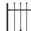 vidaXL Spike Fence Black 200 x 166 cm Powder-Coated Steel