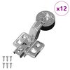 vidaXL Hinge 12 pcs Silver 0 Iron