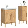vidaXL Bathroom Furniture Set 2 pcs Wax Brown Solid Pine Wood